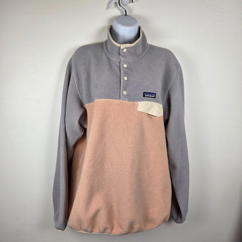 Patagonia Lightweight Synchilla Snap-T Fleece XL Gray Pink